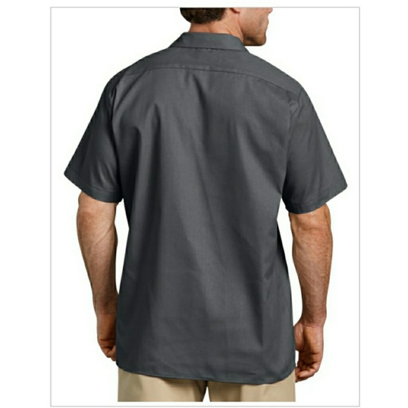 Dickies Industrial Work Shirt, Gray 2X & 3X - Picture 2 of 5
